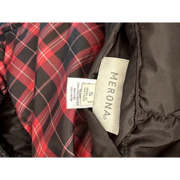 Merona Reversible Vest Small Black Red White - Picture 2 of 7